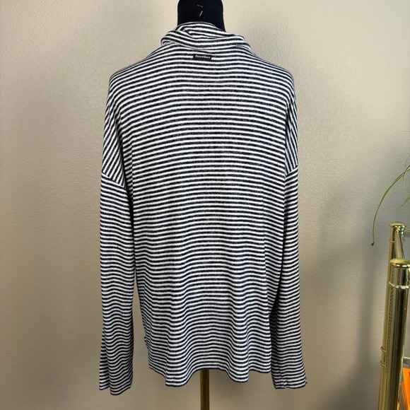 Lucky Brand Striped Cowl Neck Pullover Sweater Top Long Sleeve Casual Women's L‎ - Picture 4 of 13